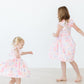 Castles & Rainbows Flutter Sleeve Twirl Dress