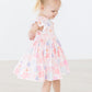 Castles & Rainbows Flutter Sleeve Twirl Dress
