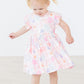 Castles & Rainbows Flutter Sleeve Twirl Dress