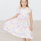 Bow-tastic Flutter Sleeve Twirl Dress