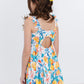Tropical Summer Ruffle Maxi Dress