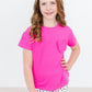 Hot Pink Ruffle Pocket Tee