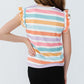 Spring Stripes S/S Ruffle Tee