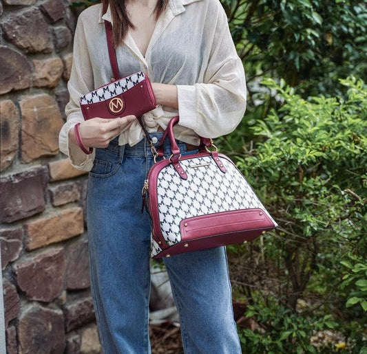 “Frida” Satchel Bag With Wallet