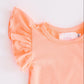Neon Coral S/S Flutter Bodysuit