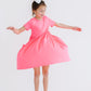 Neon Pink S/S Pocket Twirl Dress