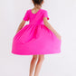 Hot Pink S/S Pocket Twirl Dress