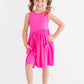 Hot Pink Tank Pocket Twirl Dress