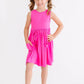 Hot Pink Tank Pocket Twirl Dress