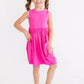 Hot Pink Tank Pocket Twirl Dress