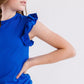 Royal Blue S/S Ruffle Tee