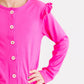 Hot Pink Ruffle Cardigan