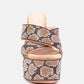 Sinful High Platform Patterned Diamante Slides