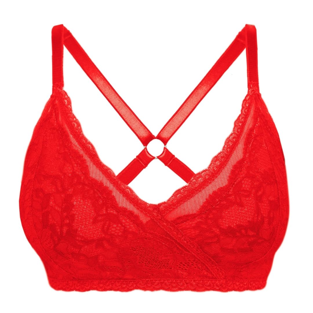 Rose Red Lacey Racerback Bralette