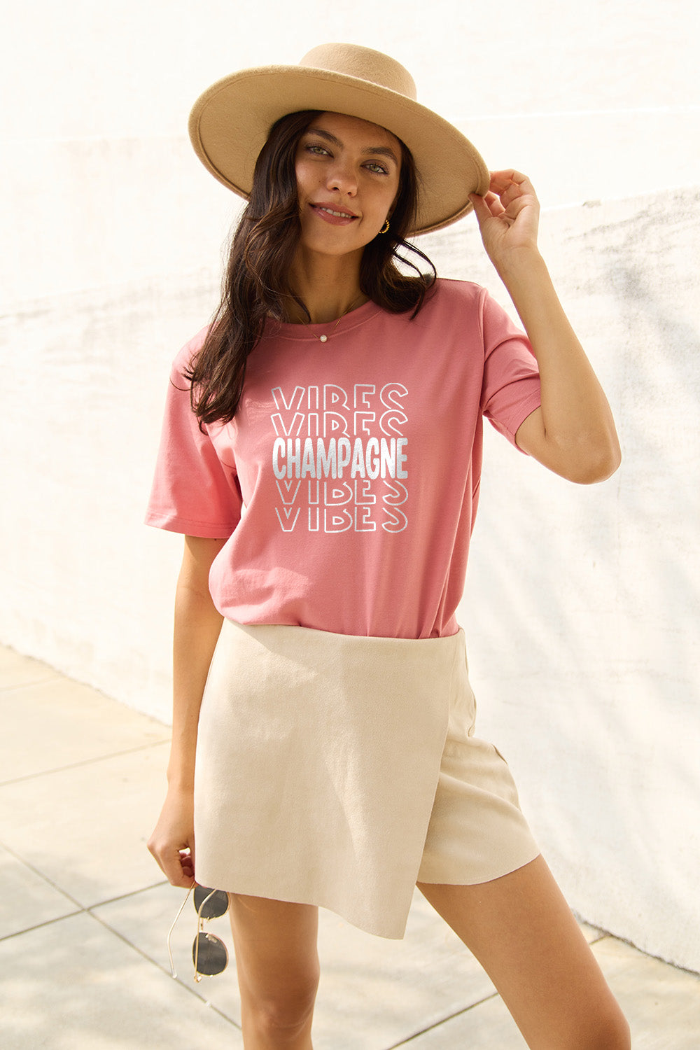 “CHAMPAGNE VIBES” Short Sleeve T-Shirt
