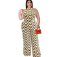 Casual Sleeveless Geometric Jumpsuit