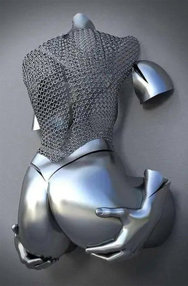 Metal Statue Art Canvas