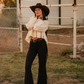 Texas Sunn Bell Bottom Jean Black