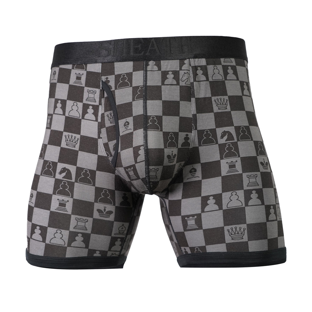 4.0 Bamboo Chess Grandmaster Men's Pouch Boxer Brief 5"