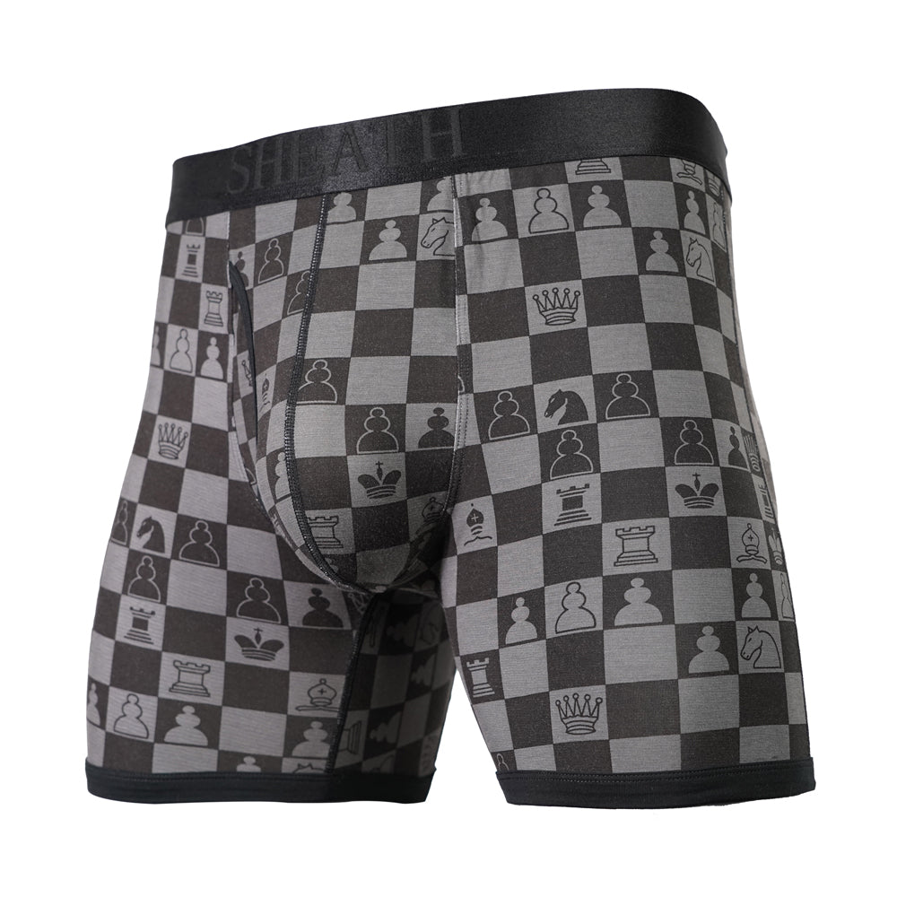 4.0 Bamboo Chess Grandmaster Men's Pouch Boxer Brief 5"