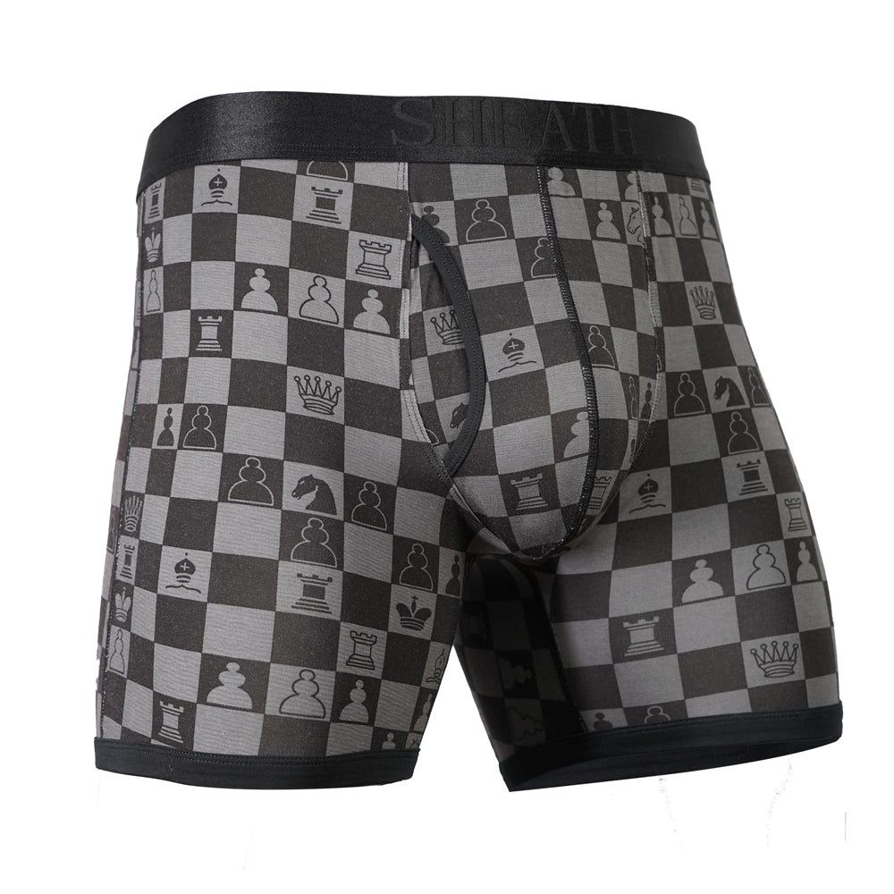 4.0 Bamboo Chess Grandmaster Men's Pouch Boxer Brief 5"