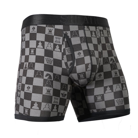 4.0 Bamboo Chess Grandmaster Men's Pouch Boxer Brief 5"