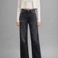 Elodie Tummy Control Inseam Transform High Rise A-line Wide Jeans