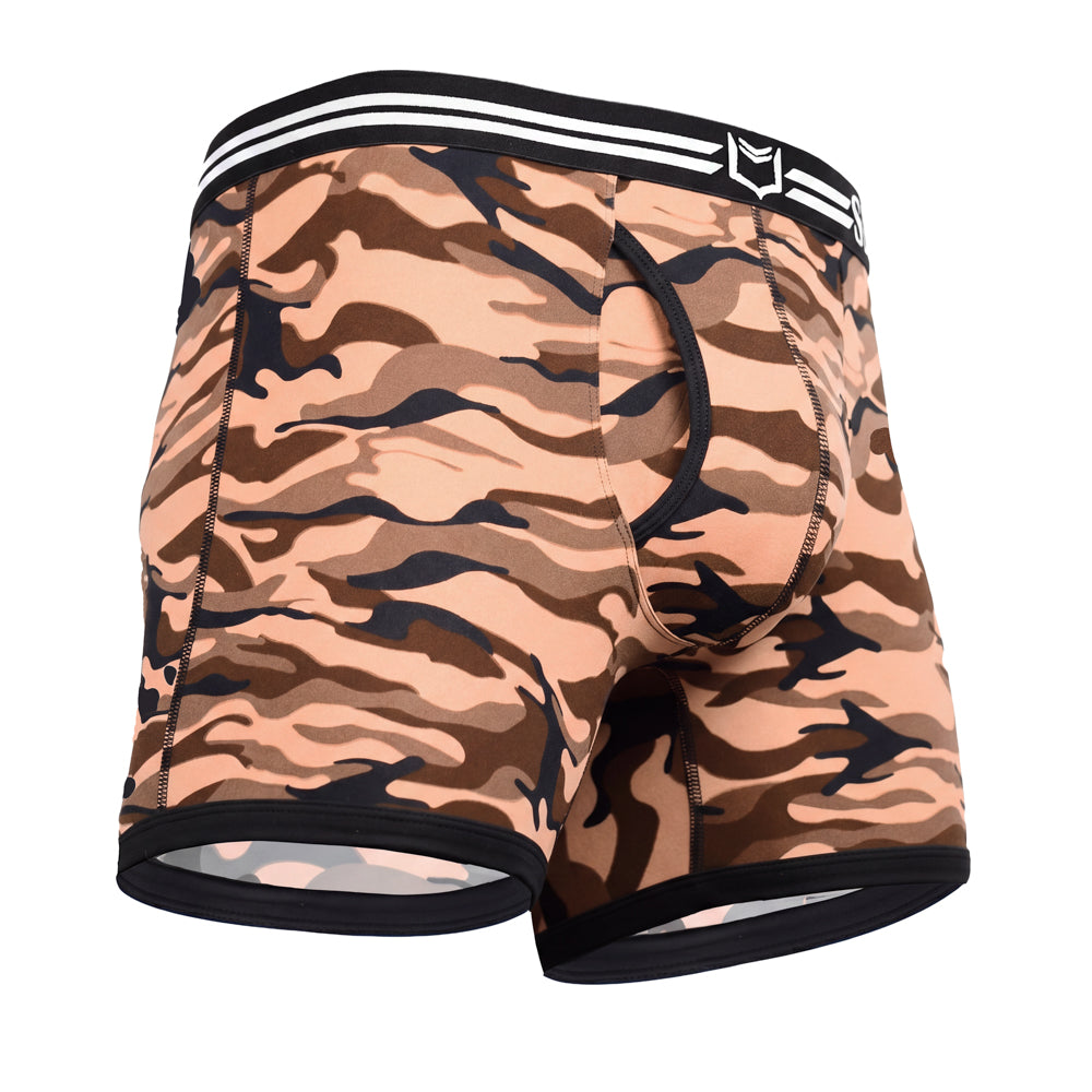 4.0 Polyester Camo Men's Dual Pouch Boxer Brief