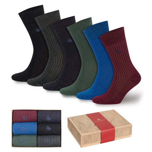 Men’s Bamboo Dress & Trouser Socks 6-Pack
