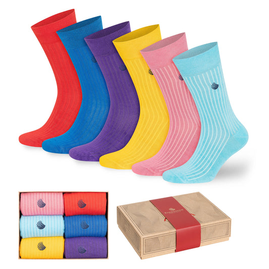 Men’s Bamboo Dress & Trouser Socks 6-Pack