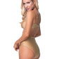 SOLID HIGH WAIST BIKINI SET WITH BELT