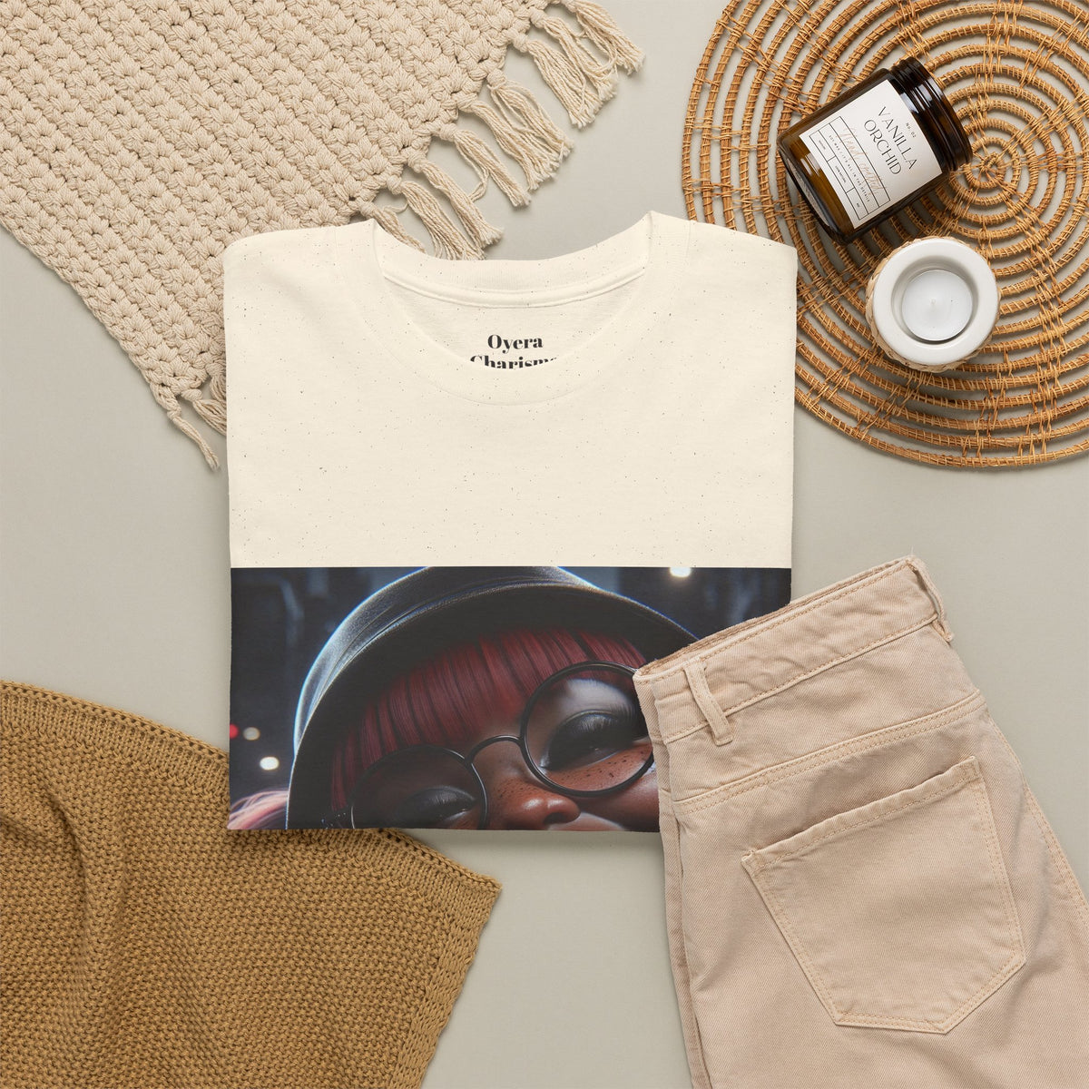 Graphic Tee — Smiling Afro Girl Portrait Shirt