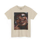 Smiling Afro Woman Graphic Tee — Bold Urban Portrait T-Shirt