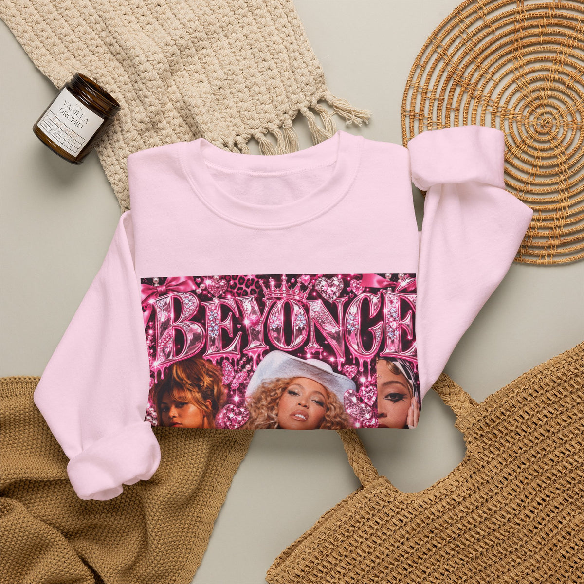 “Beyoncé” Pink Crewneck Sweatshirt