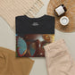 Butterfly Sunface T‑Shirt — Surreal Portrait Art Tee