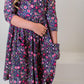 Flower Farm 3/4 Sleeve Pocket Twirl Dress