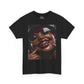 Smiling Afro Woman Graphic Tee — Bold Urban Portrait T-Shirt