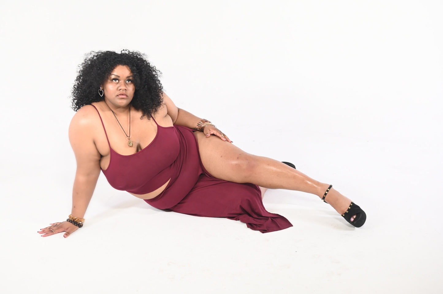 “Thicky Vicky” Crop Cami & Maxi Skirt Set