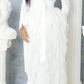 White Side Tulle Detail Dress Jacket