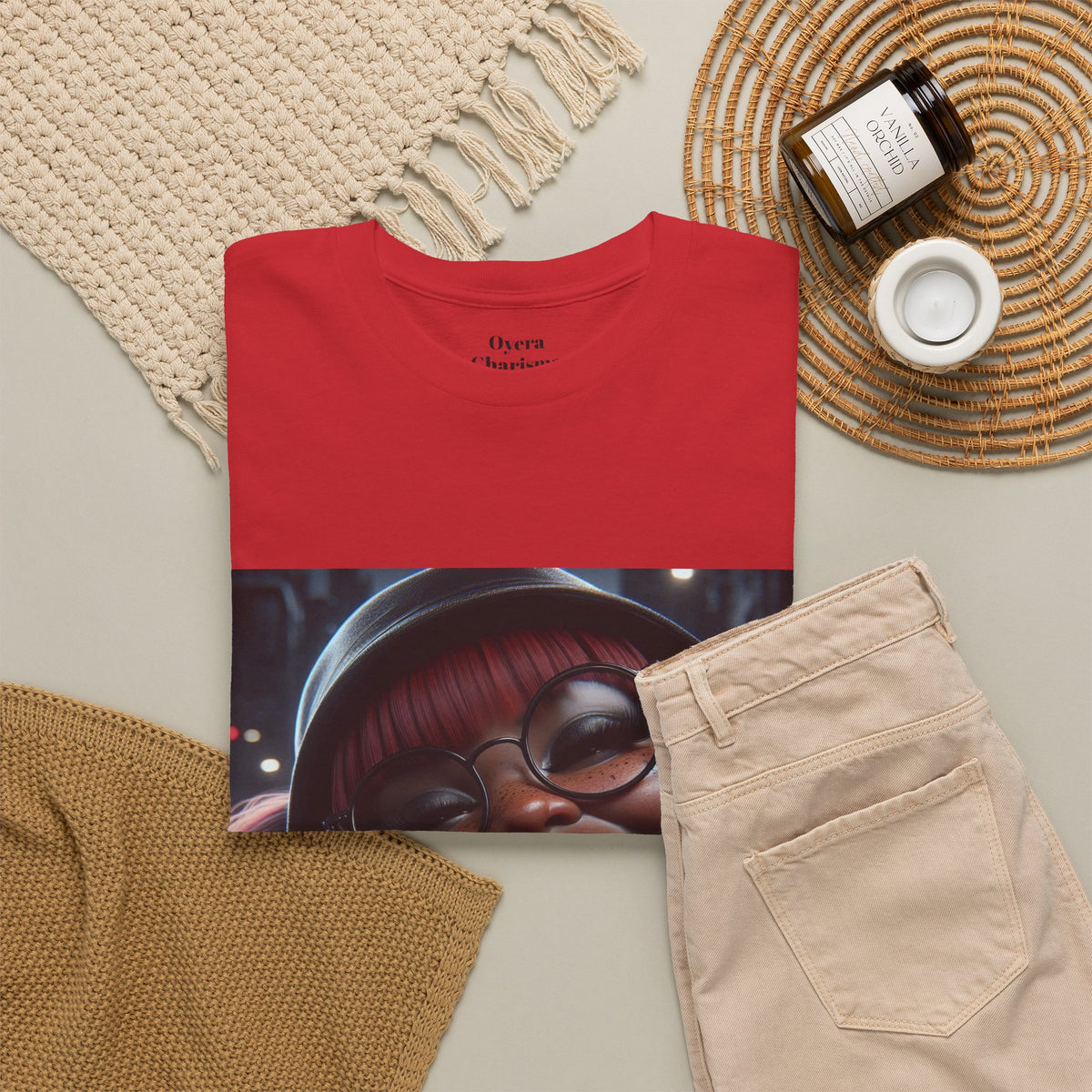 Graphic Tee — Smiling Afro Girl Portrait Shirt