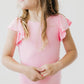 Bubblegum Pink S/S Flutter Sleeve Leotard