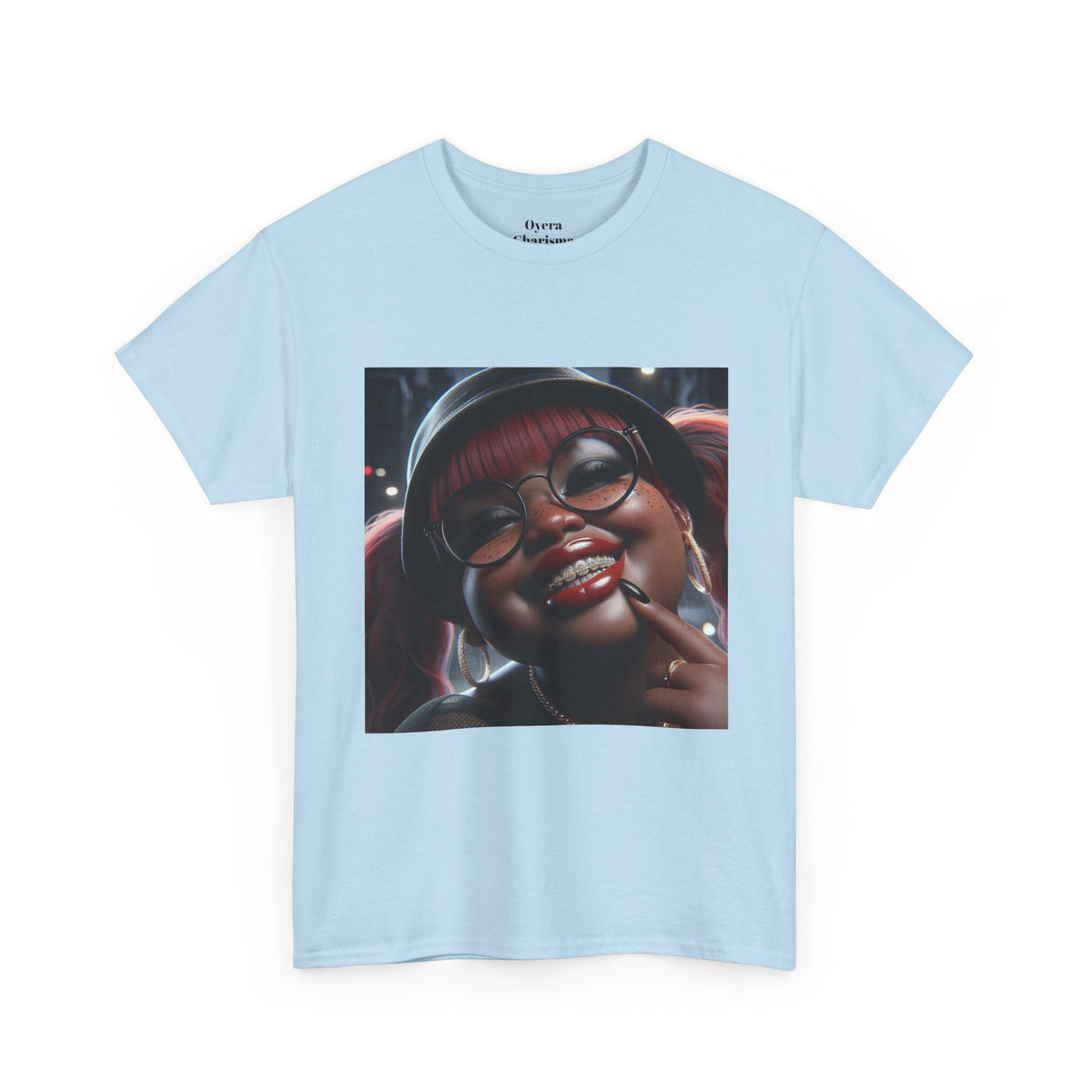 Graphic Tee — Smiling Afro Girl Portrait Shirt