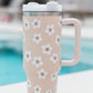 Parchment Floret Print Stainless Tumbler With Lid And Straw 40oz