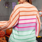 Striped Round Neck Long Sleeve Sweater