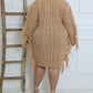 Perfect Camel Fringe Sweater Dress
