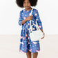 Painted Skies 3/4 Sleeve Pocket Twirl Dress