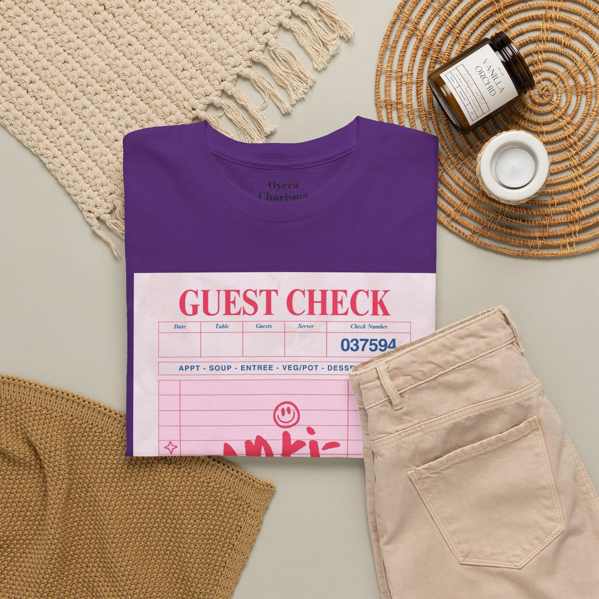 Anti-Social Guest Check T-Shirt