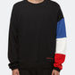 Konus Men's Color Blocked Sweatshirt in Black