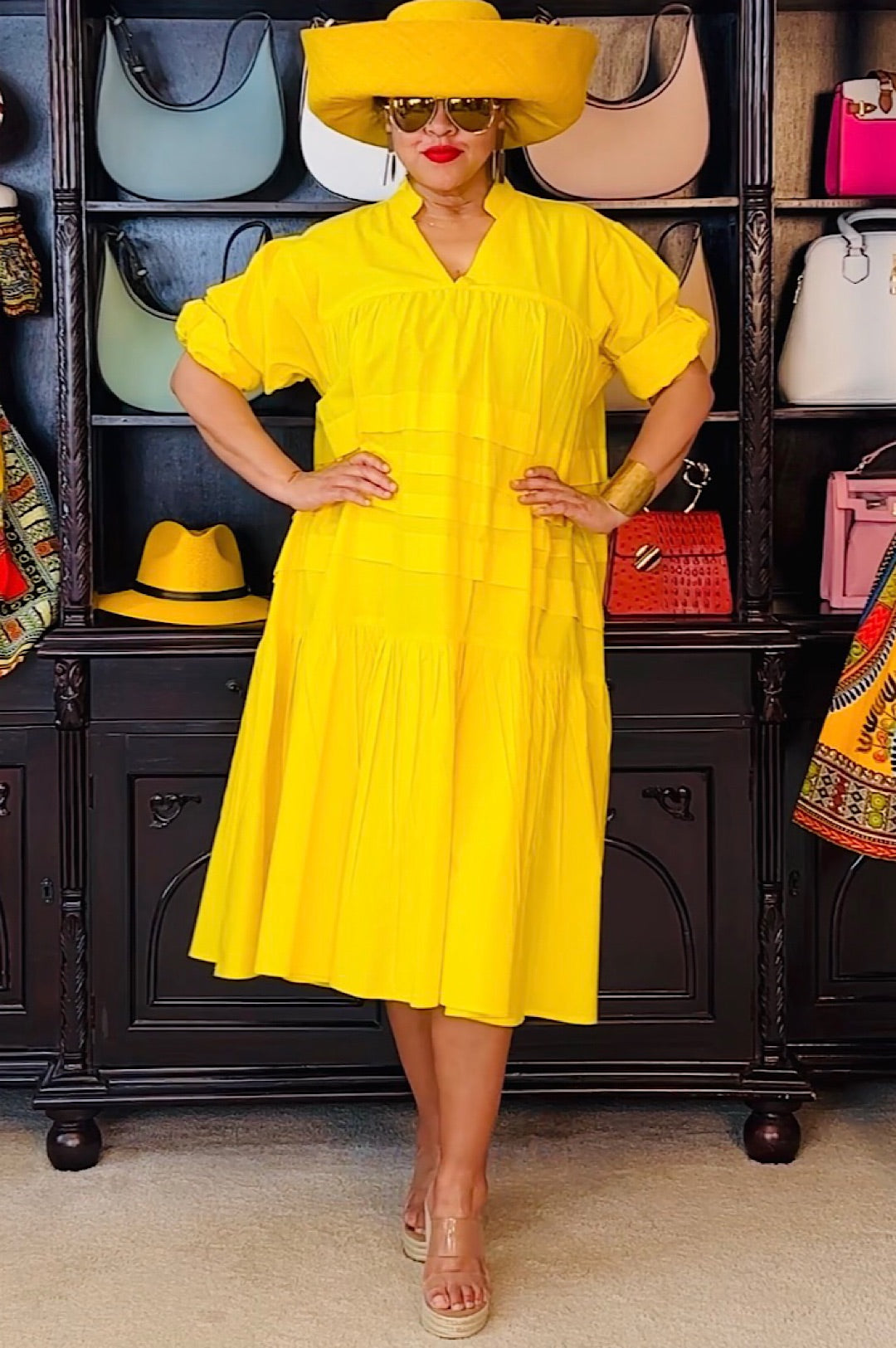 Seven Inch Brim Raffia Hat