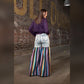 Distressed Light Denim Black Multi Color Palazzo Wide Leg Jeans
